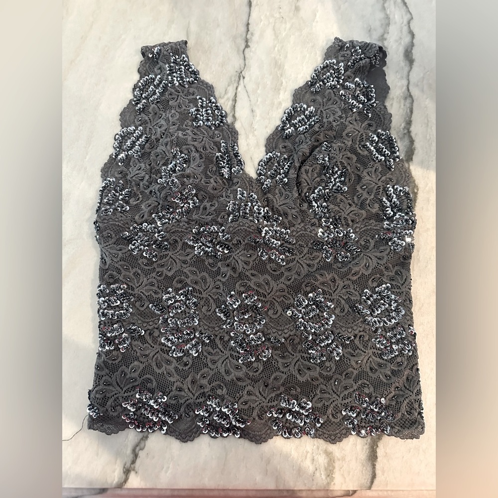 Ariella Beautiful Sequin Lace Cami